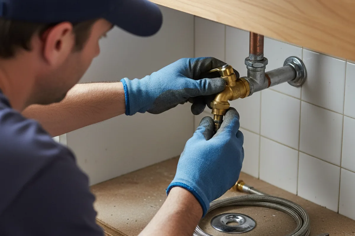 Shutoff valve and fitting work during Faucet and Fixture Repair in Jordan